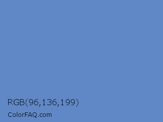 RGB 96,136,199 Color Image