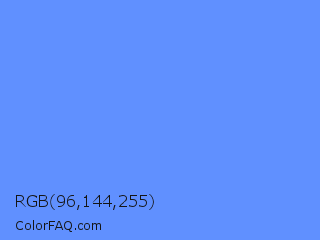 RGB 96,144,255 Color Image