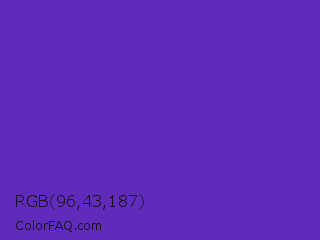 RGB 96,43,187 Color Image