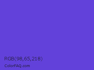 RGB 98,65,218 Color Image