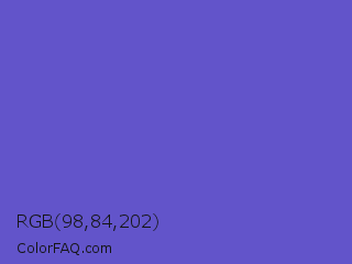 RGB 98,84,202 Color Image