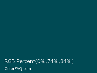 RGB Percent 0%,29%,33% Color Image