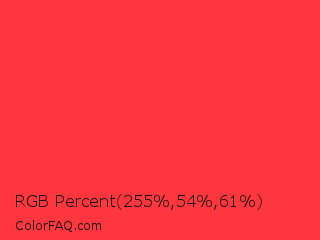 RGB Percent 100%,21%,24% Color Image