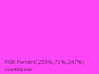 RGB Percent 100%,28%,97% Color Image
