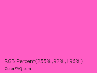 RGB Percent 100%,36%,77% Color Image