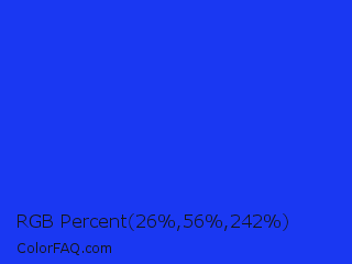RGB Percent 10%,22%,95% Color Image
