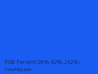 RGB Percent 10%,36%,95% Color Image