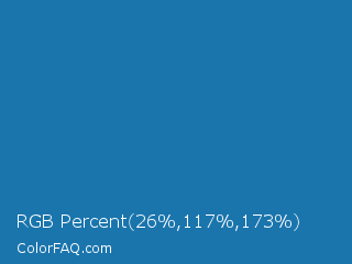 RGB Percent 10%,46%,68% Color Image