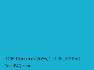 RGB Percent 10%,69%,82% Color Image