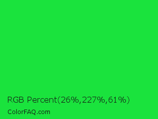 RGB Percent 10%,89%,24% Color Image