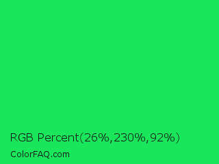 RGB Percent 10%,90%,36% Color Image
