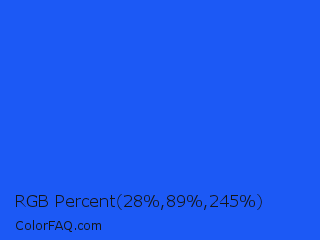 RGB Percent 11%,35%,96% Color Image