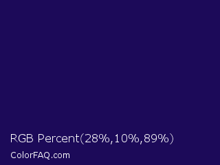 RGB Percent 11%,4%,35% Color Image