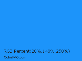 RGB Percent 11%,58%,98% Color Image