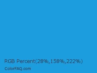 RGB Percent 11%,62%,87% Color Image