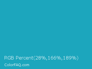 RGB Percent 11%,65%,74% Color Image