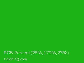 RGB Percent 11%,70%,9% Color Image