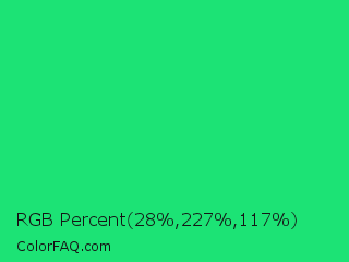 RGB Percent 11%,89%,46% Color Image