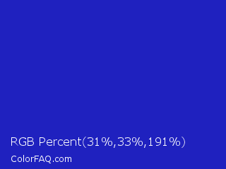 RGB Percent 12%,13%,75% Color Image