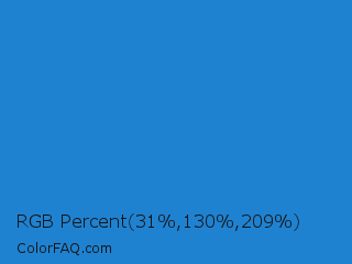RGB Percent 12%,51%,82% Color Image