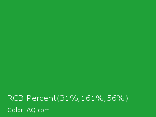RGB Percent 12%,63%,22% Color Image