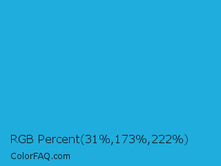 RGB Percent 12%,68%,87% Color Image