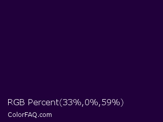 RGB Percent 13%,0%,23% Color Image