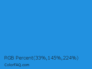 RGB Percent 13%,57%,88% Color Image