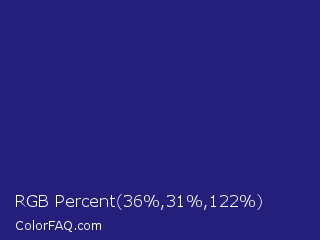 RGB Percent 14%,12%,48% Color Image