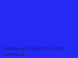 RGB Percent 14%,16%,96% Color Image