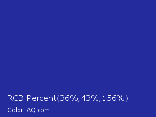 RGB Percent 14%,17%,61% Color Image