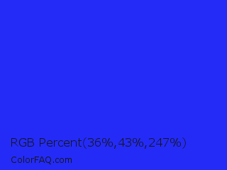 RGB Percent 14%,17%,97% Color Image