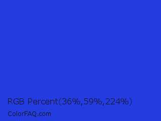 RGB Percent 14%,23%,88% Color Image
