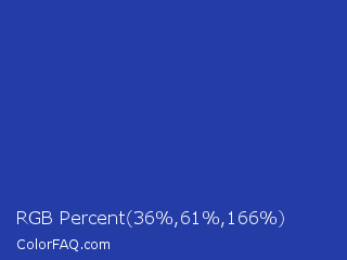 RGB Percent 14%,24%,65% Color Image