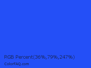 RGB Percent 14%,31%,97% Color Image