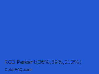 RGB Percent 14%,35%,83% Color Image