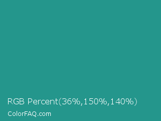 RGB Percent 14%,59%,55% Color Image