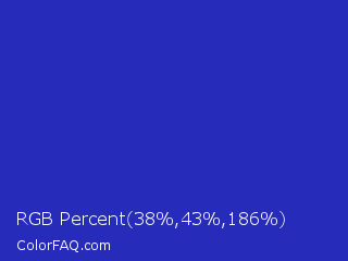 RGB Percent 15%,17%,73% Color Image