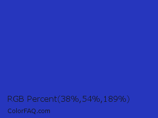 RGB Percent 15%,21%,74% Color Image