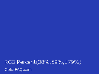 RGB Percent 15%,23%,70% Color Image