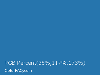 RGB Percent 15%,46%,68% Color Image