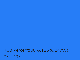 RGB Percent 15%,49%,97% Color Image