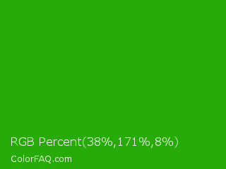 RGB Percent 15%,67%,3% Color Image