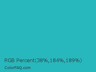 RGB Percent 15%,72%,74% Color Image