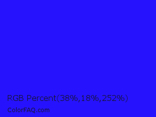 RGB Percent 15%,7%,99% Color Image