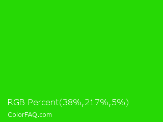 RGB Percent 15%,85%,2% Color Image