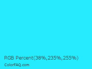 RGB Percent 15%,92%,100% Color Image