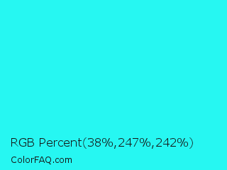 RGB Percent 15%,97%,95% Color Image