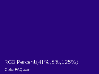 RGB Percent 16%,2%,49% Color Image