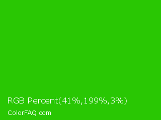 RGB Percent 16%,78%,1% Color Image